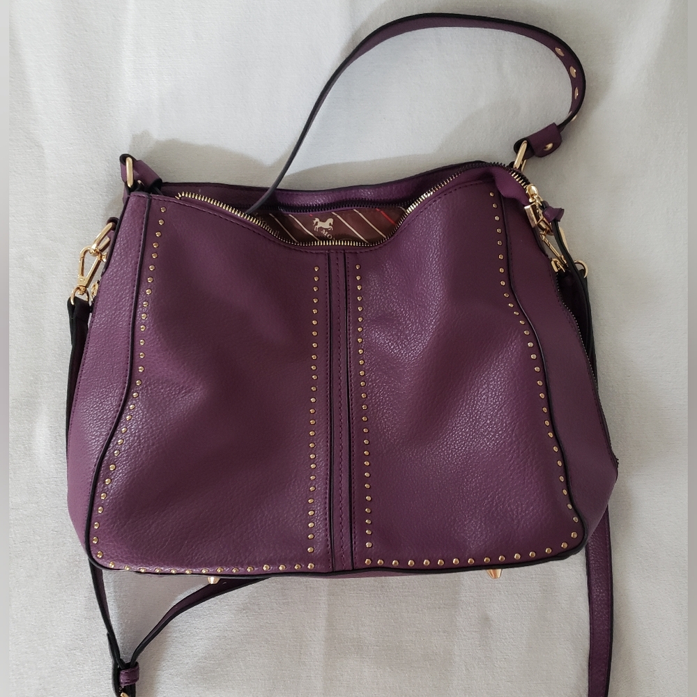 Montana West Purple Studded Shoulder Bag